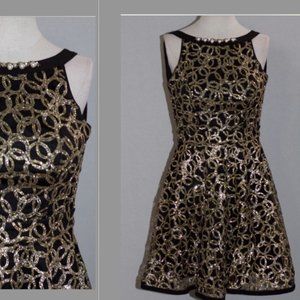 Black & Gold Shimmer Dress